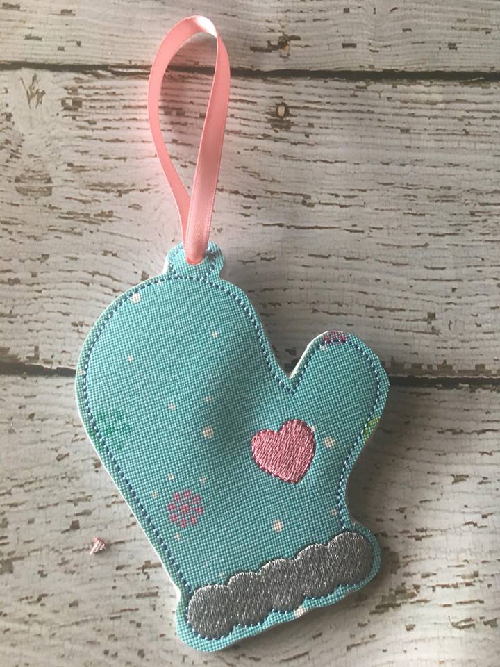 Winter Mitten Ornament 4x4 and 5x7 Grouped