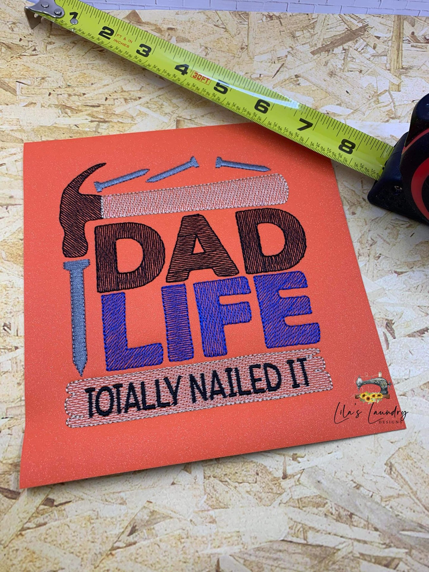 Dad Life - 4 Sizes - Digital Embroidery Design