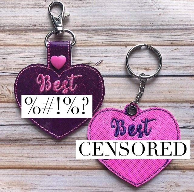 Mature Best B's Fobs - Embroidery Design - DIGITAL Embroidery DESIGN