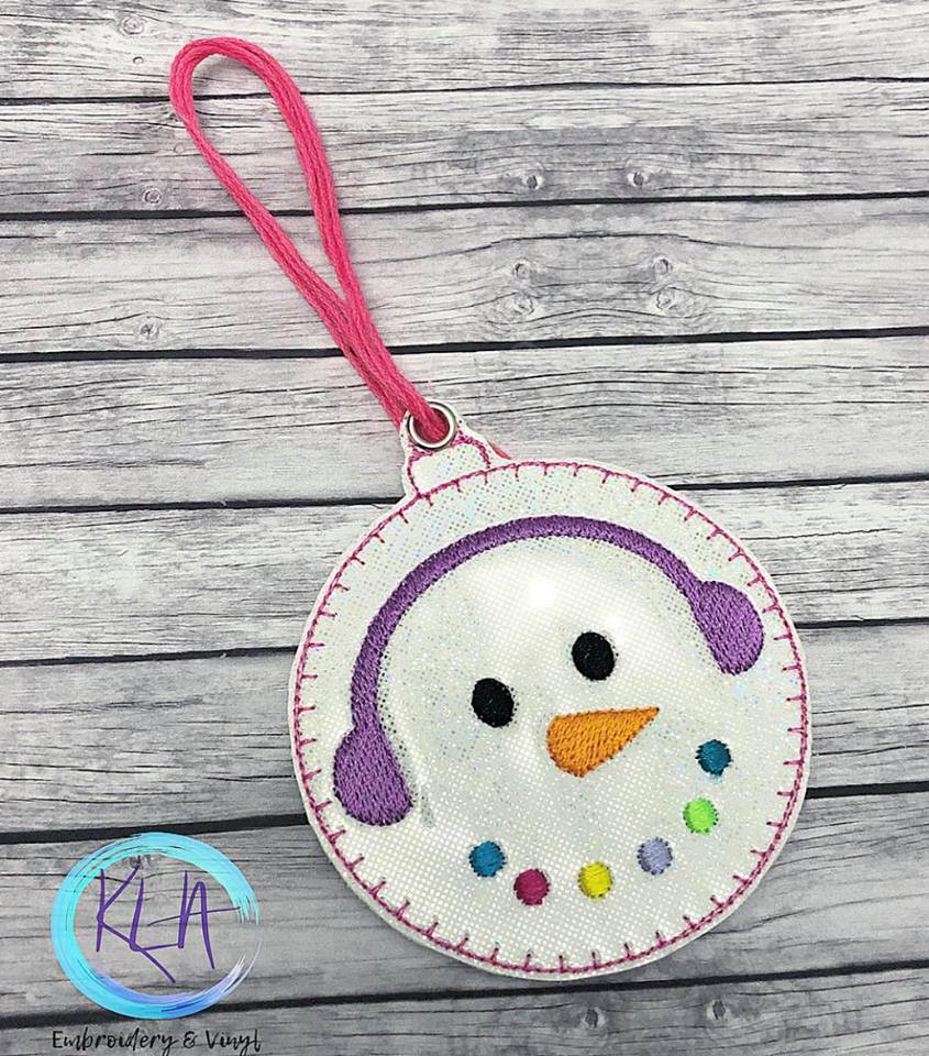 Snowman Ornament - Embroidery Design - DIGITAL Embroidery DESIGN