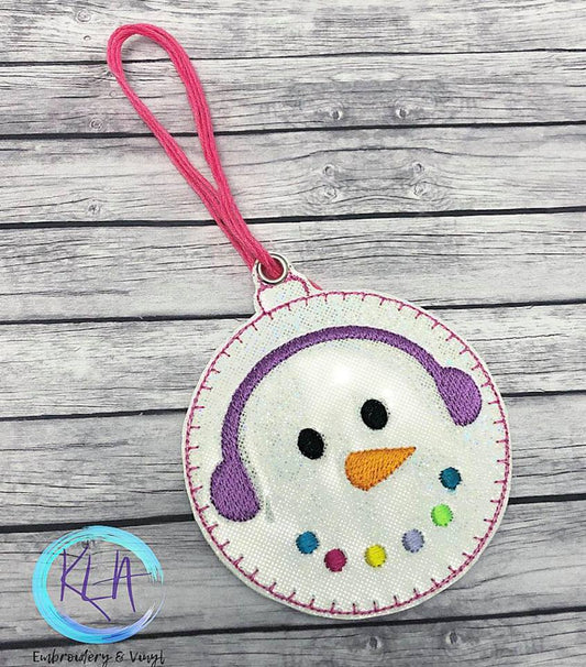 Snowman Ornament - Embroidery Design - DIGITAL Embroidery DESIGN
