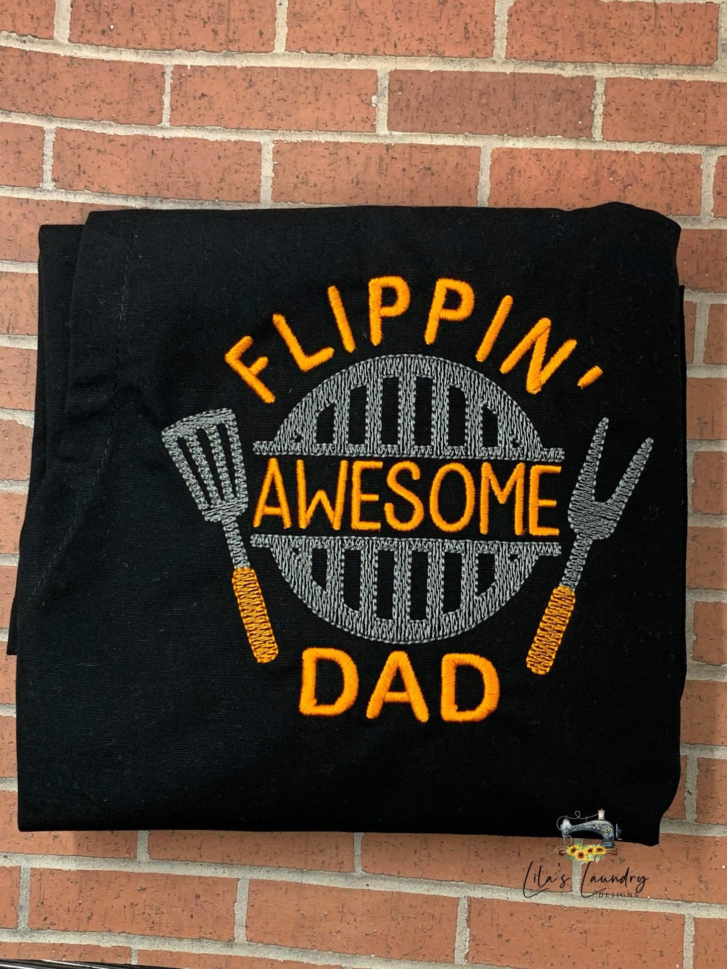 Flippin' Awesome Dad - 4 Sizes - Digital Embroidery Design