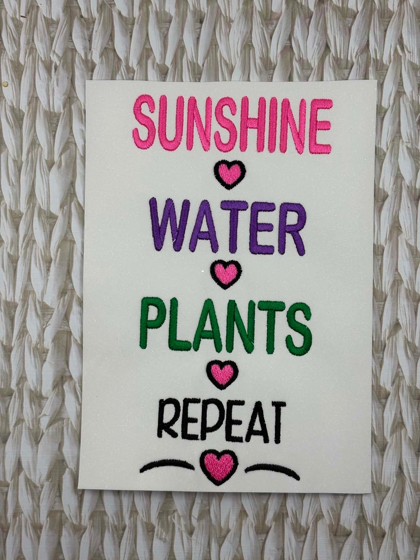 Sunshine Water Plants Repeat – 4 x 4, 5 x 7, 6 x 10 and 8 x 12 – DIGITAL Embroidery Design