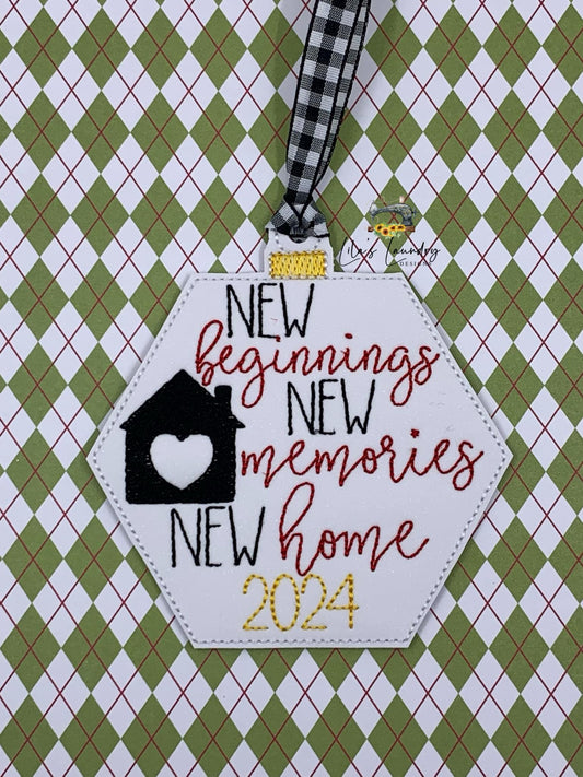 New Home Ornament 2024 - Digital Embroidery Design