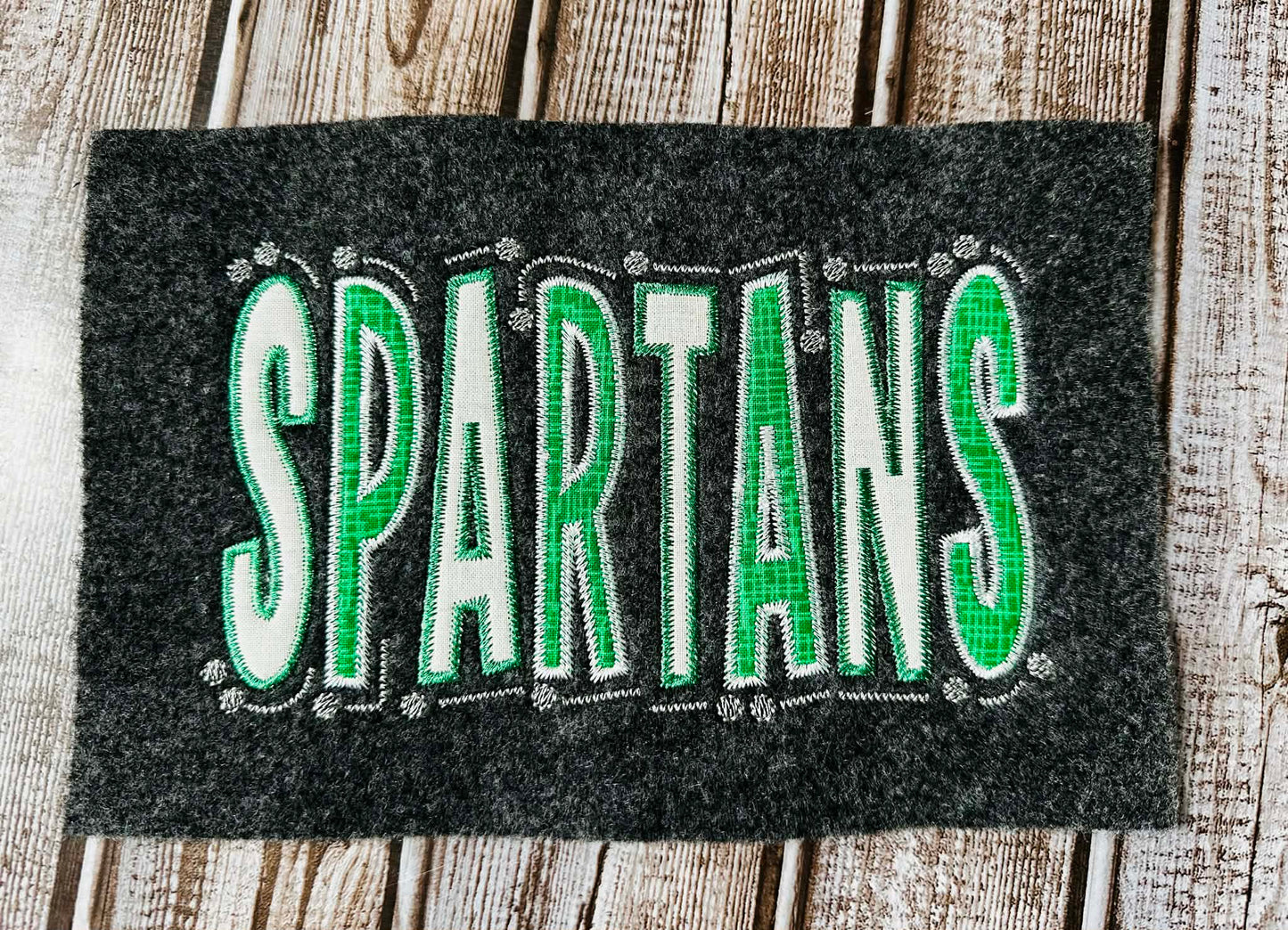 Spartans Doodle Font Applique – 4 x 4, 5 x 7, 6 x 10 and 8 x 12 – DIGITAL Embroidery Design