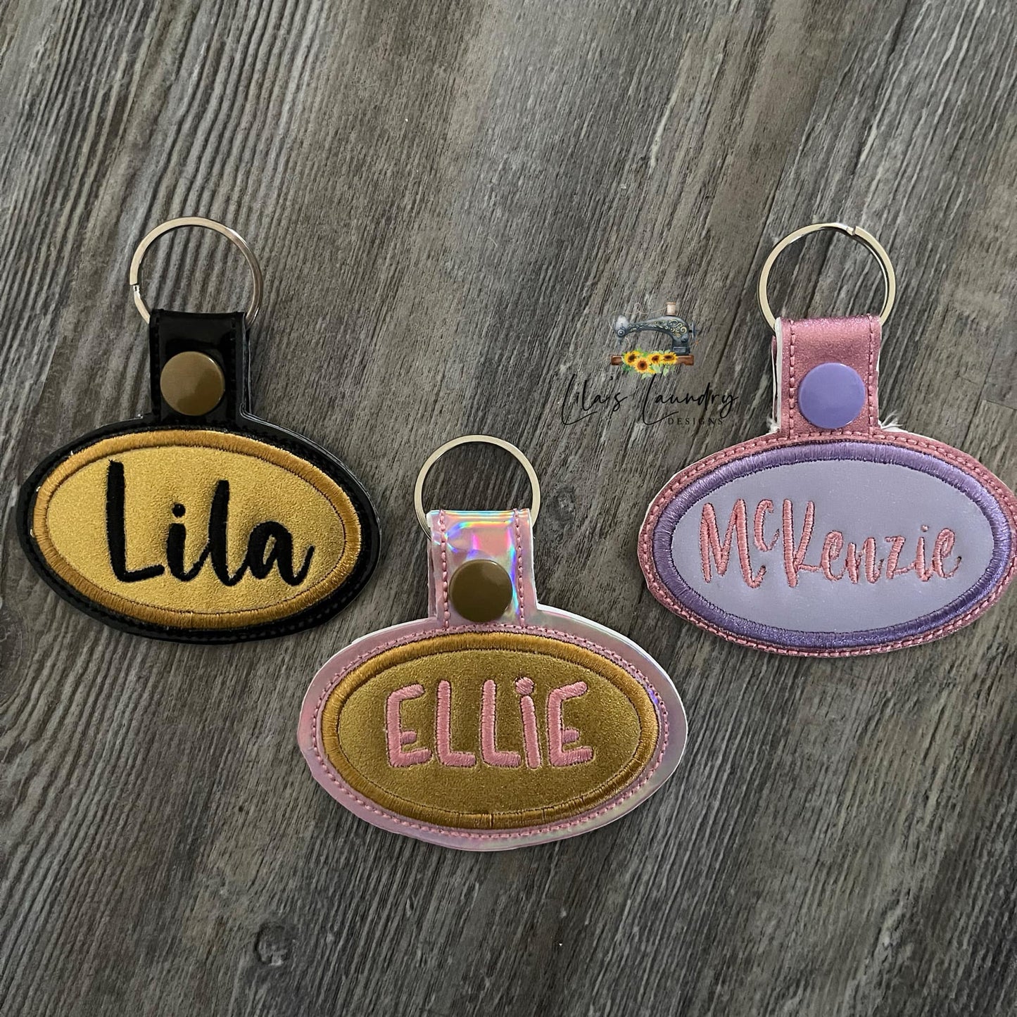 Oval Applique Fobs - Digital Embroidery Design