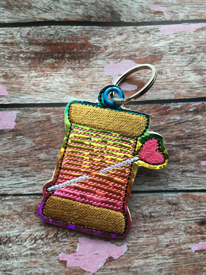 Spool of thread Fobs - Embroidery Design - DIGITAL Embroidery DESIGN