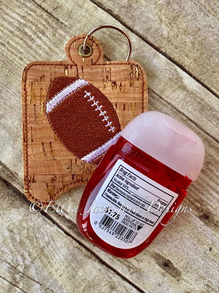 Football Sanitizer Holder - Embroidery Design - DIGITAL Embroidery DESIGN