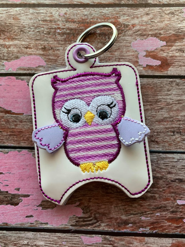3D Owl Sanitizer Holders 4x4 and 5x7 included- DIGITAL Embroidery DESIGN