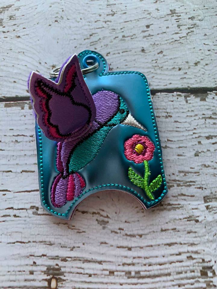 3D Hummingbird Sanitizer Holders 4x4 and 5x7 included- Embroidery Design - DIGITAL Embroidery DESIGN