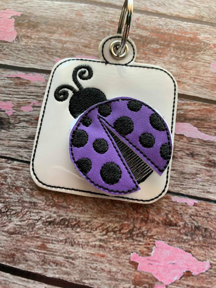 3D Ladybug Fobs- 4x4 and 5x7 grouped- Embroidery Design - DIGITAL Embroidery DESIGN
