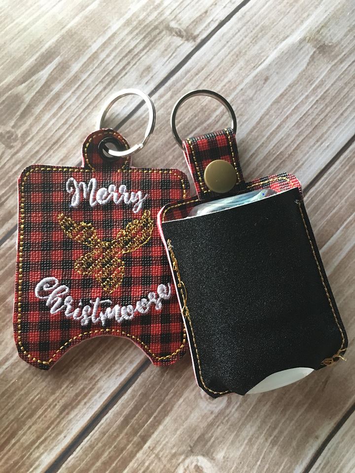 Rustic Merry Christmoose Sanitizer Holders - Embroidery Design - DIGITAL Embroidery DESIGN