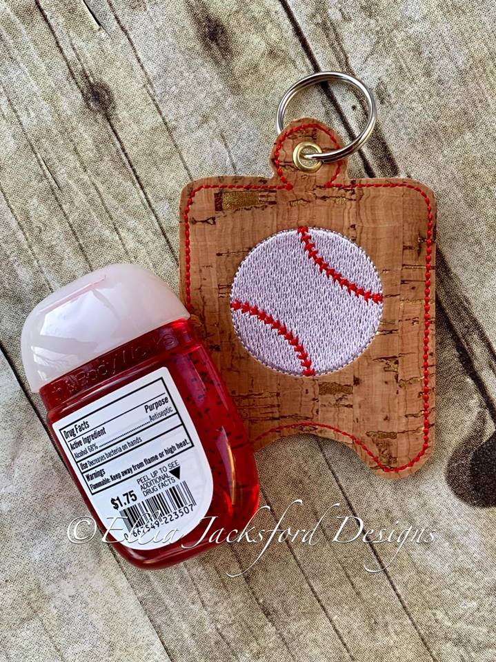 Baseball Sanitizer Holder 4x4 and 5x7 included- Embroidery Design - DIGITAL Embroidery DESIGN