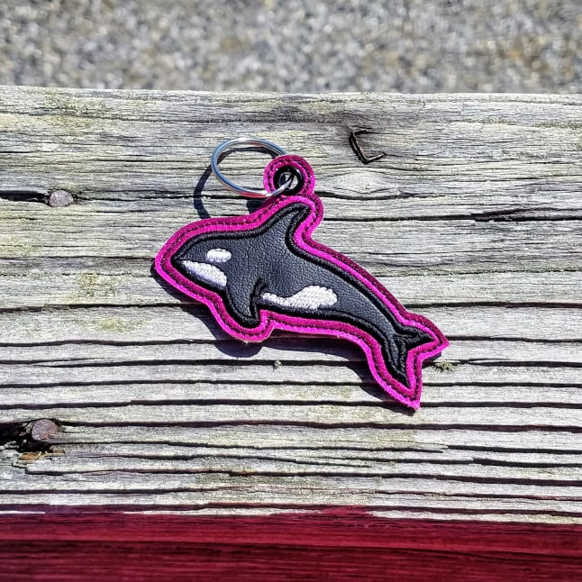 Orca Applique Fobs - DIGITAL Embroidery DESIGN
