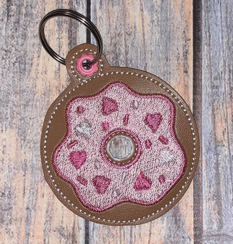 Heart Donut Fobs - Embroidery Design - DIGITAL Embroidery DESIGN