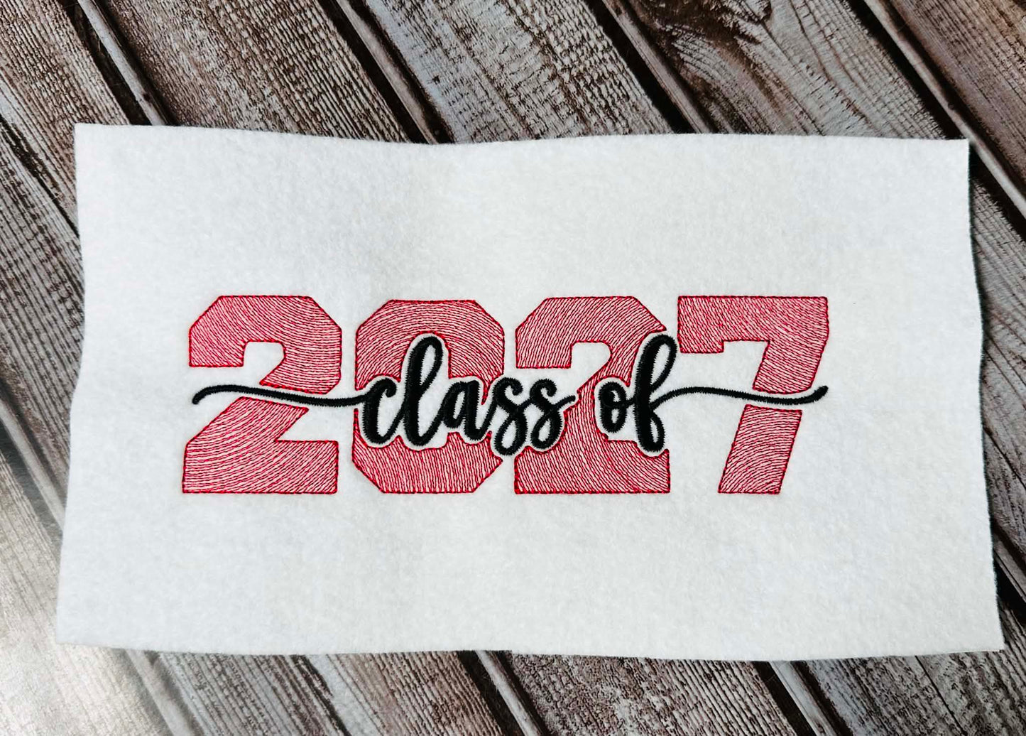 Sketch Class of 2027 - 4 x 4, 5 x 7, 6 x 10 and 8 x 12 - DIGITAL Embroidery Design