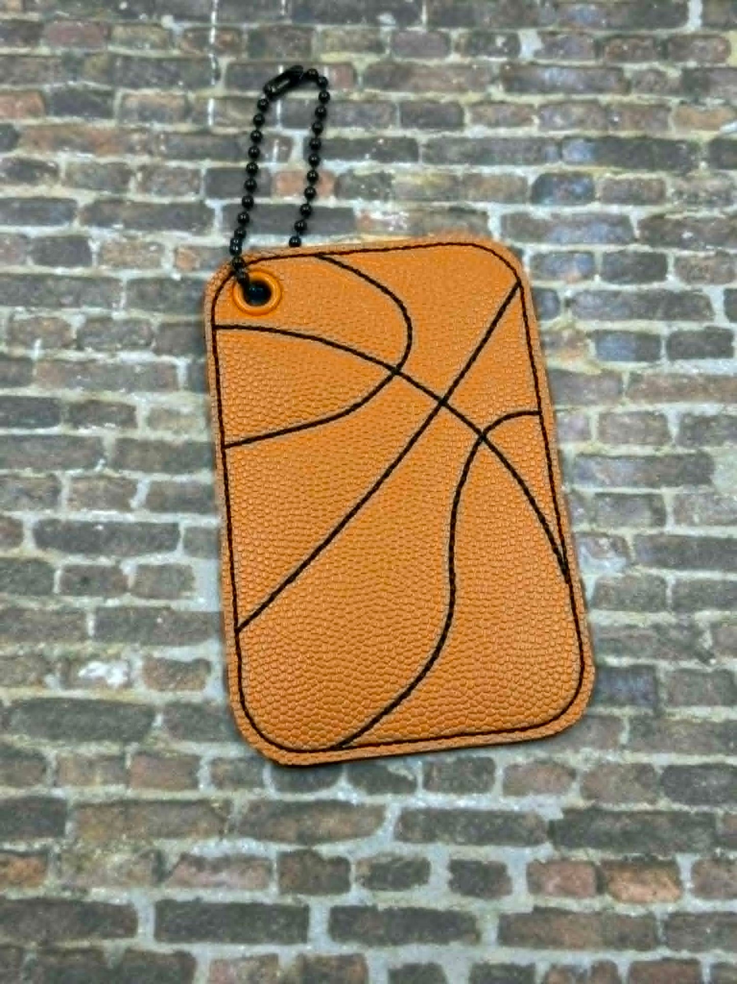 Basketball Stitching Bag Tag – 3 Styles Included – Digital Embroidery Design