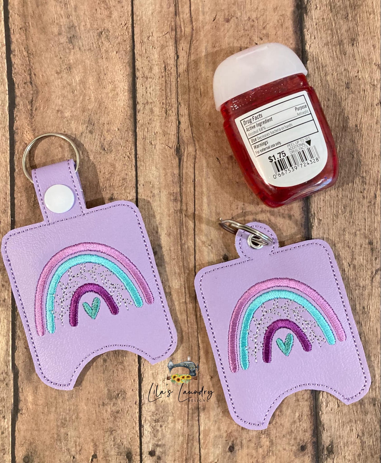 Boho Rainbow Vine Sanitizer Holders - Digital Embroidery Design