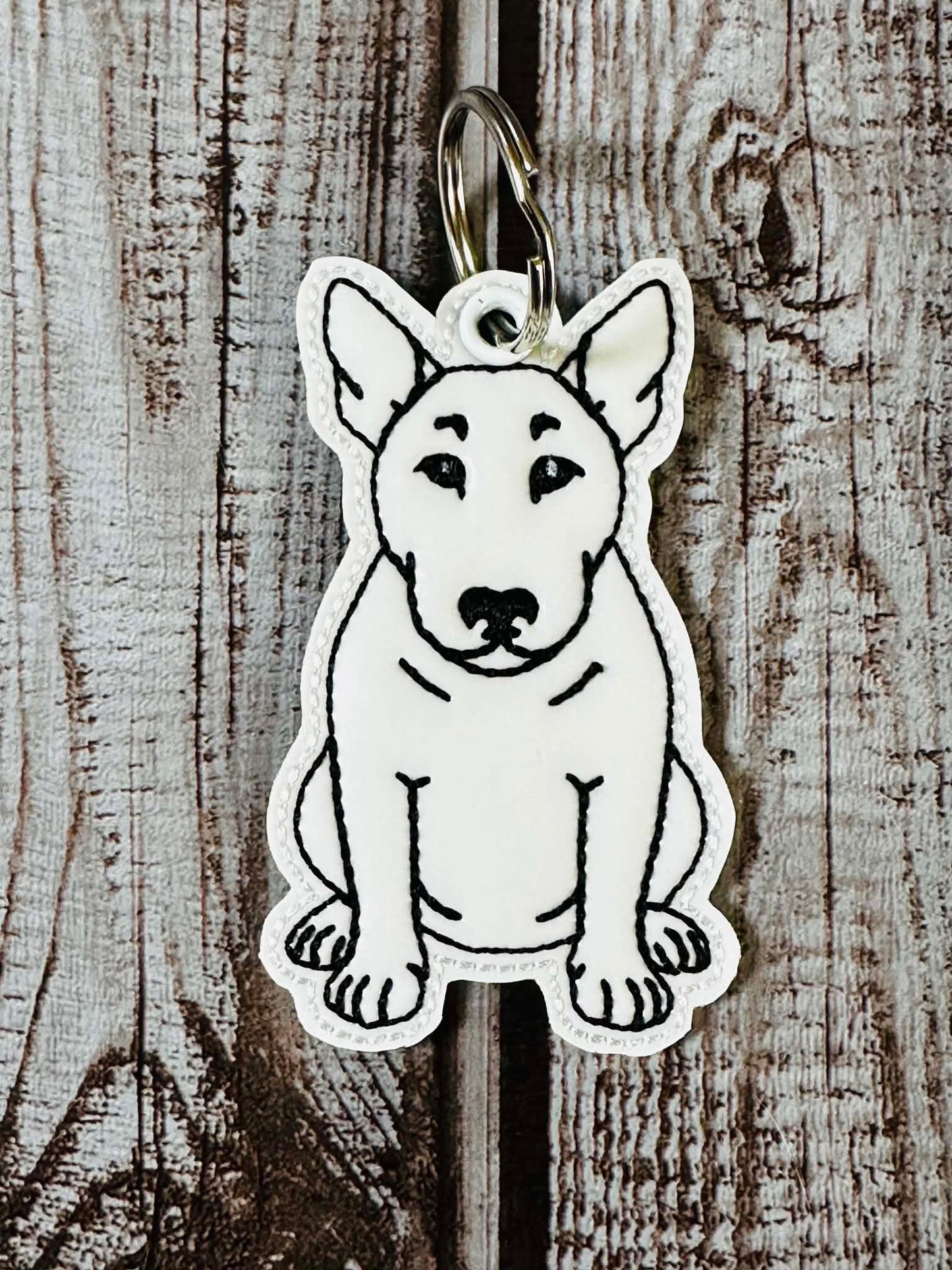 Bull Terrier – Dog – Eyelet Fob – DIGITAL Embroidery DESIGN