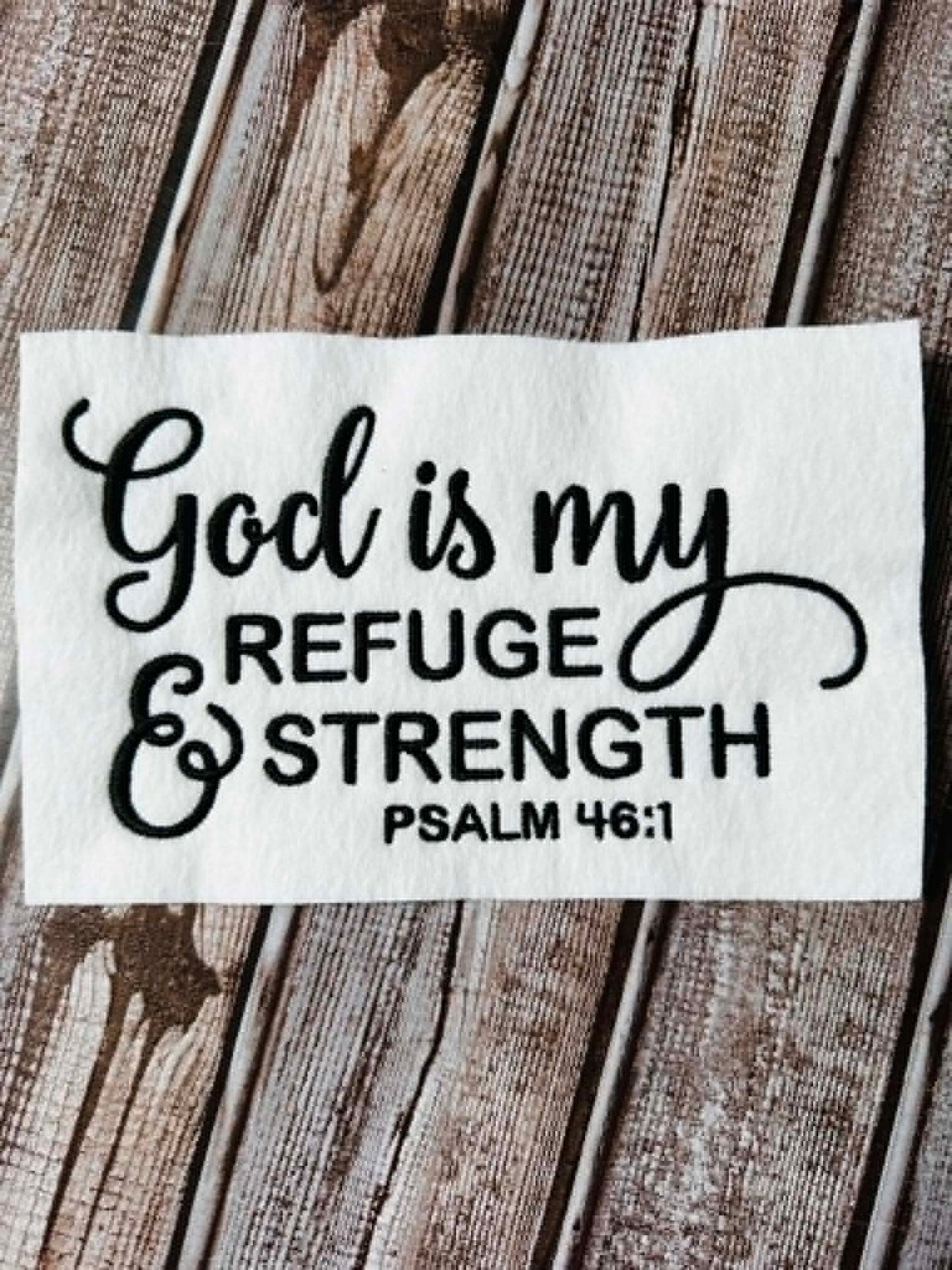 Bible Verse GOD is my Refuge and Strength – Psalm 46:1 – 4 x 4, 5 x 7, 6 x 10 and 8 x 12 – DIGITAL Embroidery Design