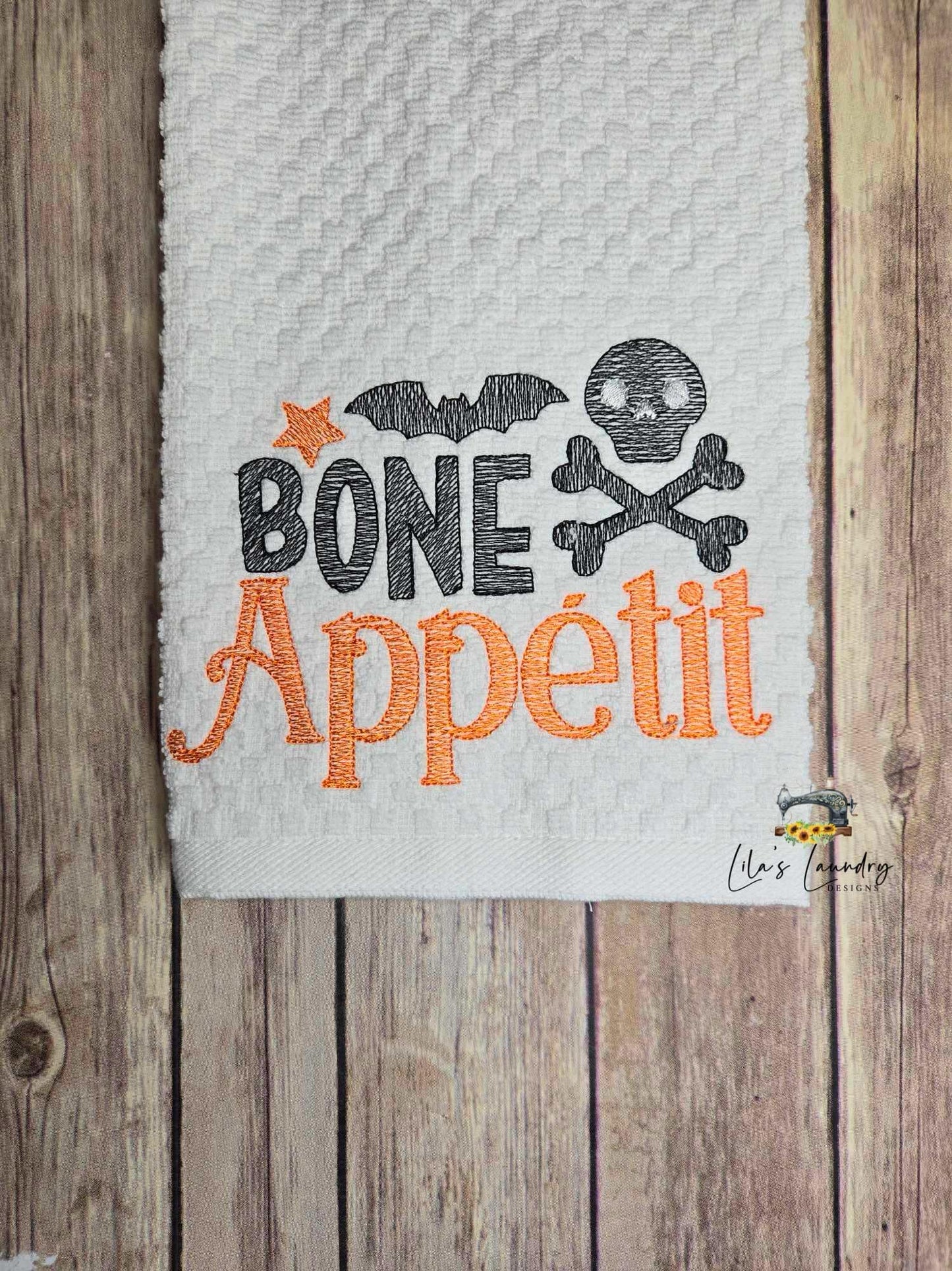 Bone Appetit - 4 sizes - Digital Embroidery Design