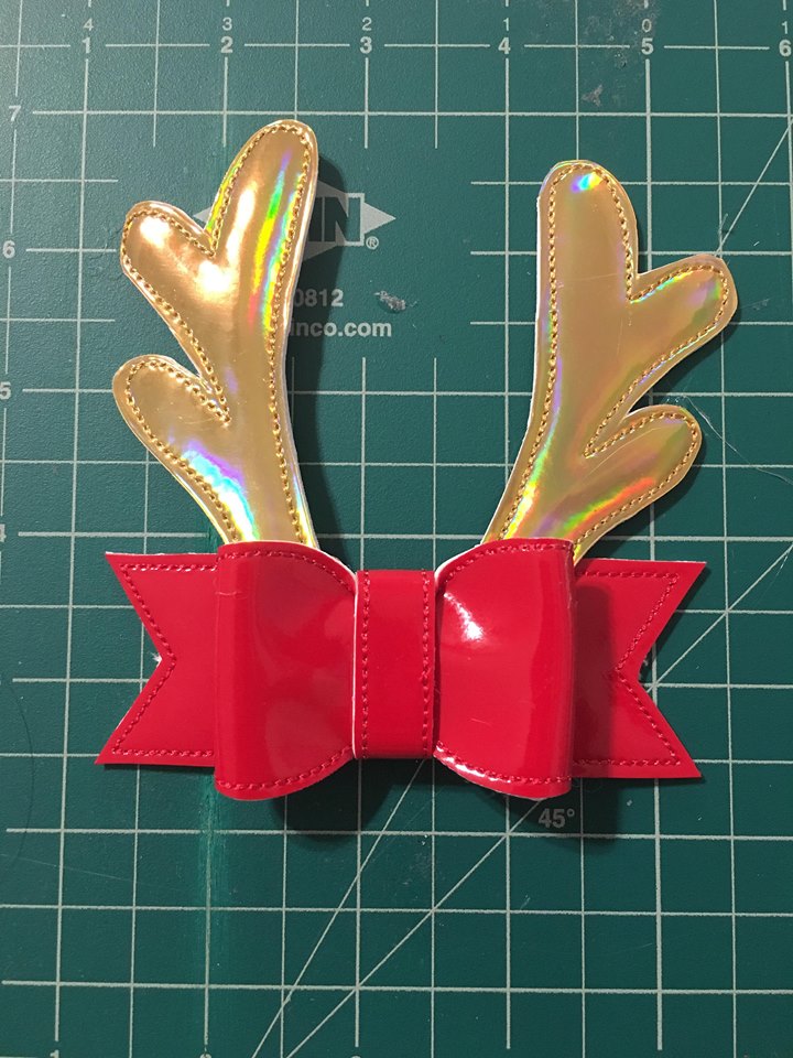 Reindeer Hair Bow - Digital Embroidery Design