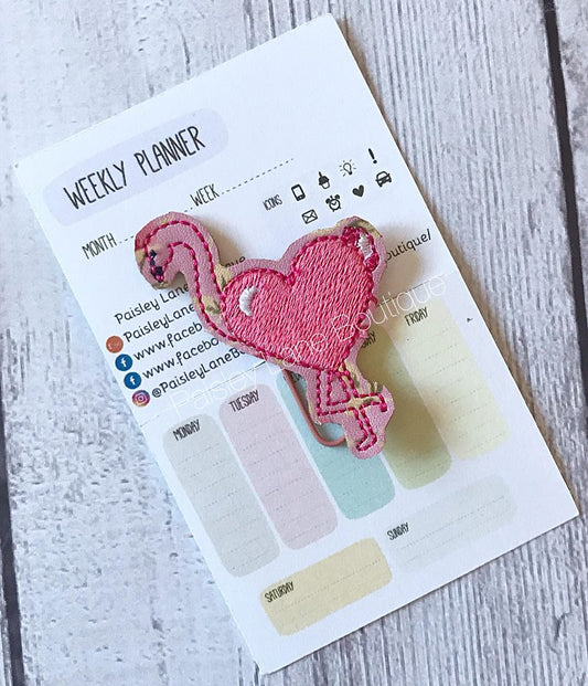 Valentine Flamingo Felties - 3 sizes- Digital Embroidery Design