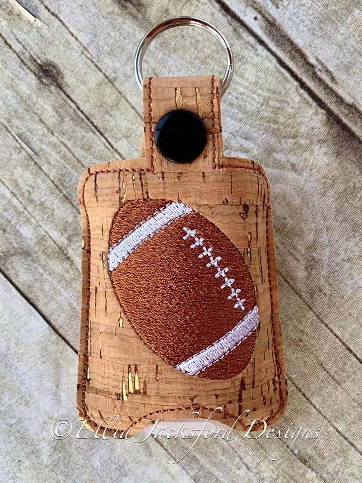Football Sanitizer Holder - Embroidery Design - DIGITAL Embroidery DESIGN