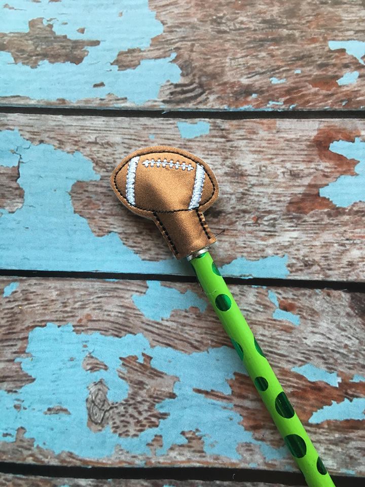 Football Pencil Topper - Embroidery Design - DIGITAL Embroidery DESIGN