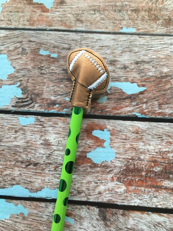 Football Pencil Topper - Embroidery Design - DIGITAL Embroidery DESIGN