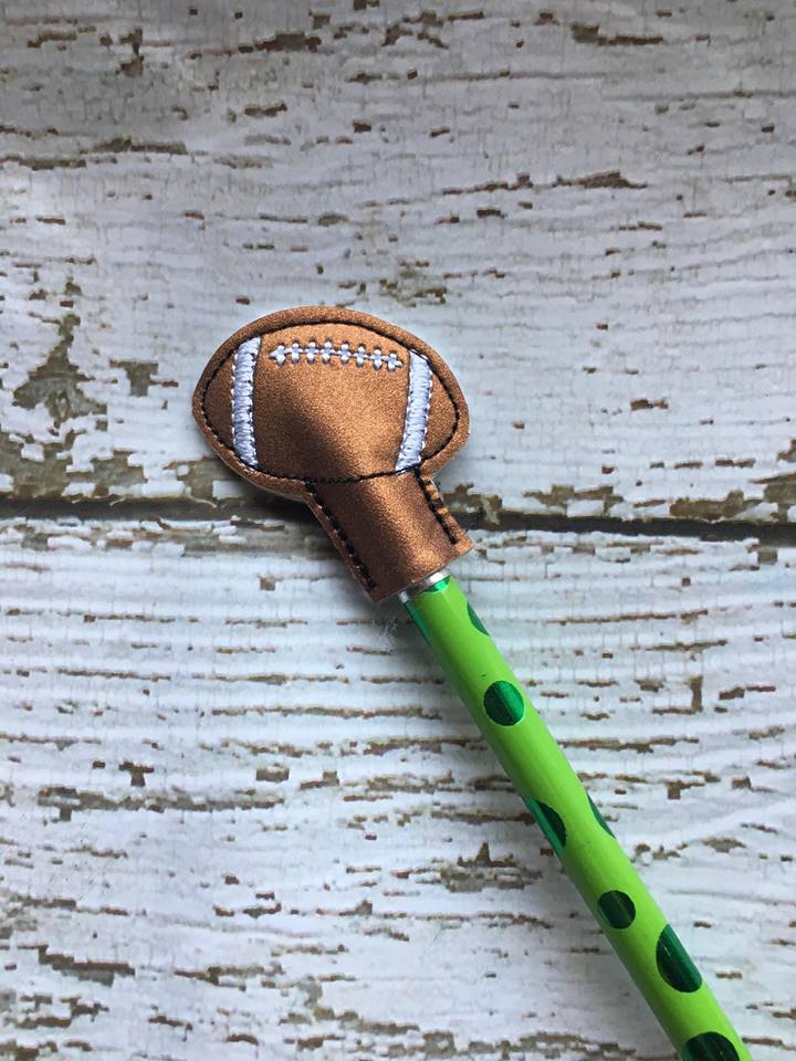 Football Pencil Topper - Embroidery Design - DIGITAL Embroidery DESIGN