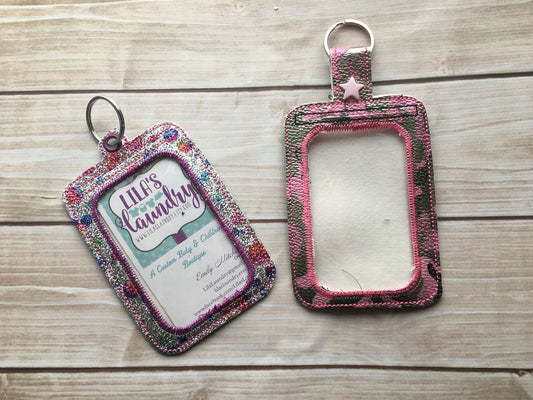 Vertical ID holders - Embroidery Design - DIGITAL Embroidery design