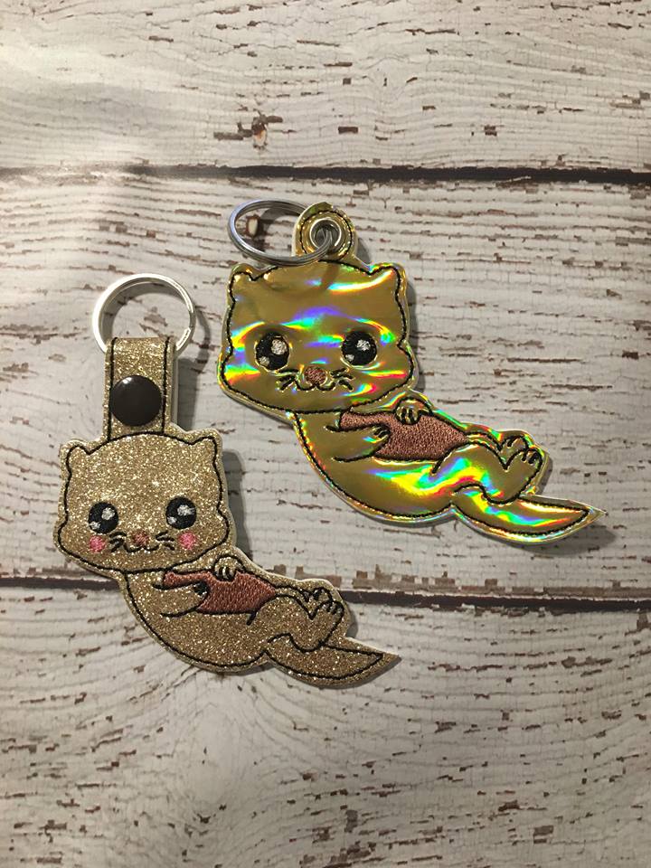 Otter Fobs - Embroidery Design - DIGITAL Embroidery DESIGN