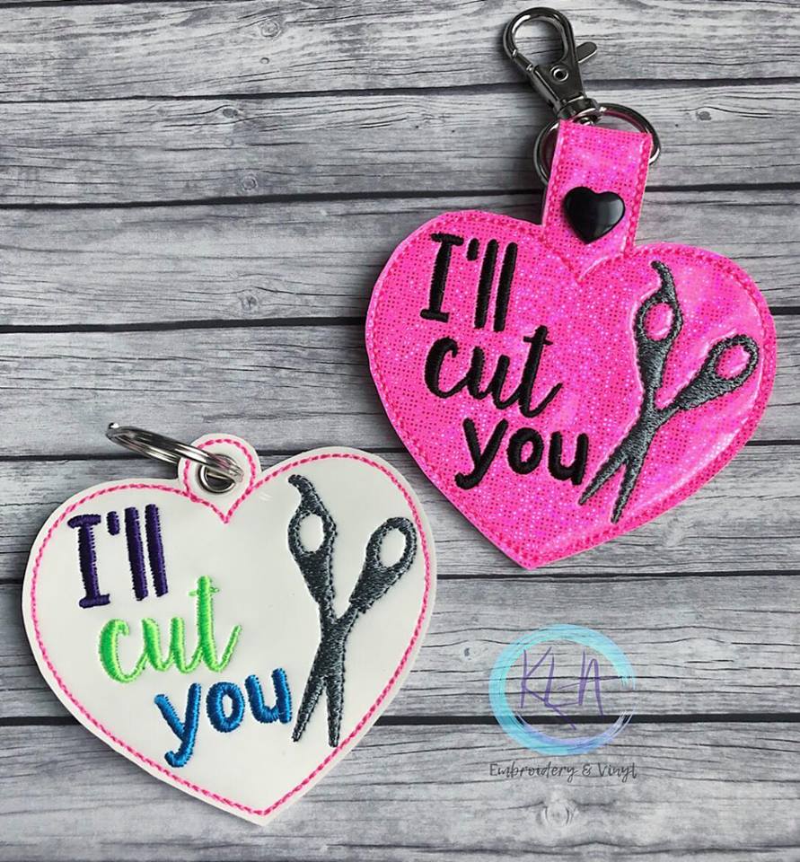 Hair Stylist - I'll Cut You- Fobs  - Digital Embroidery Design