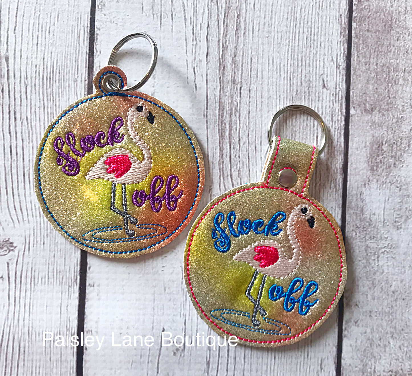Flock Off Fobs- 4x4 and 5x7 grouped- Embroidery Design - DIGITAL Embroidery DESIGN