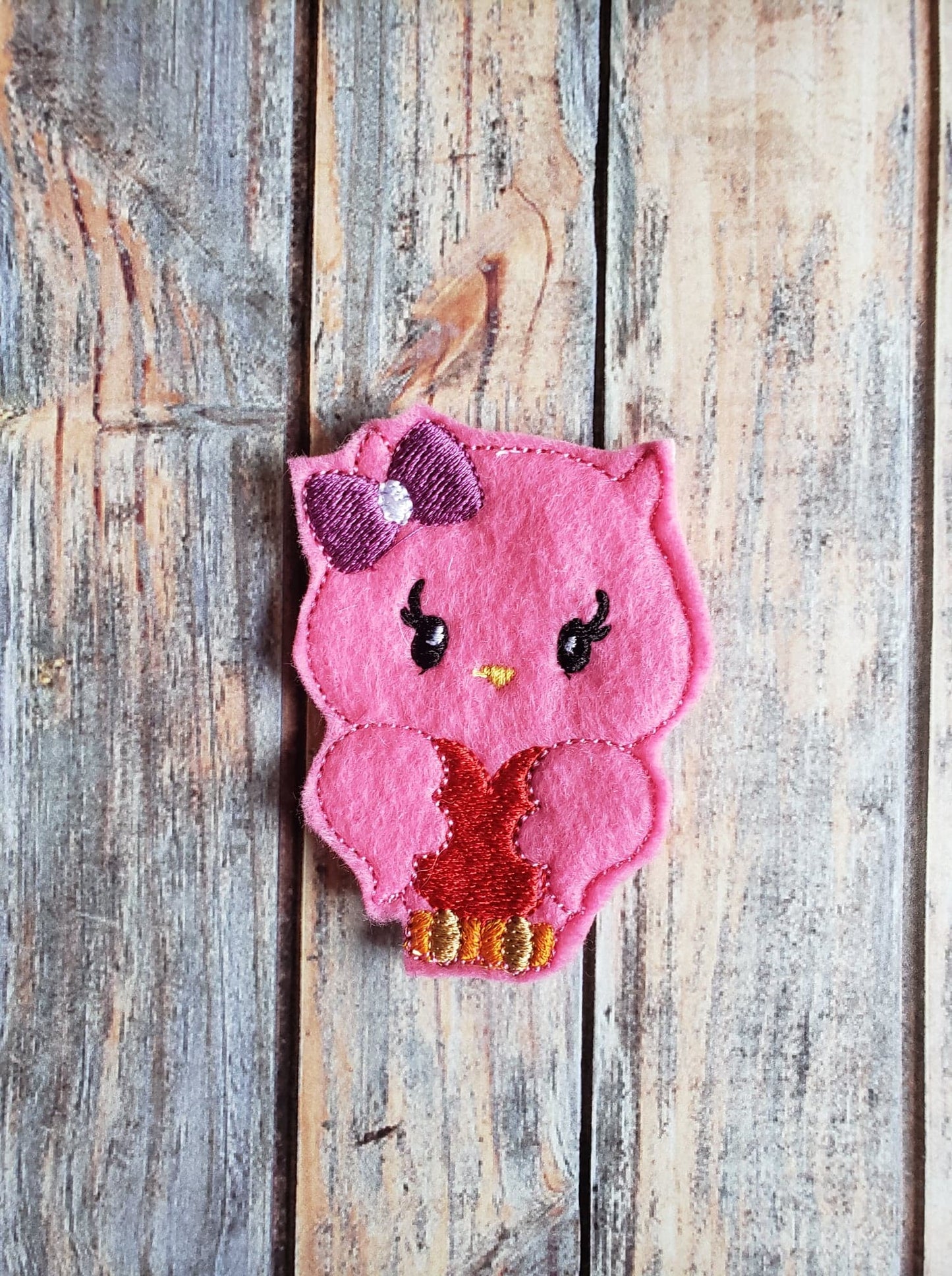 Valentine Owl Felties - 3 sizes- Digital Embroidery Design
