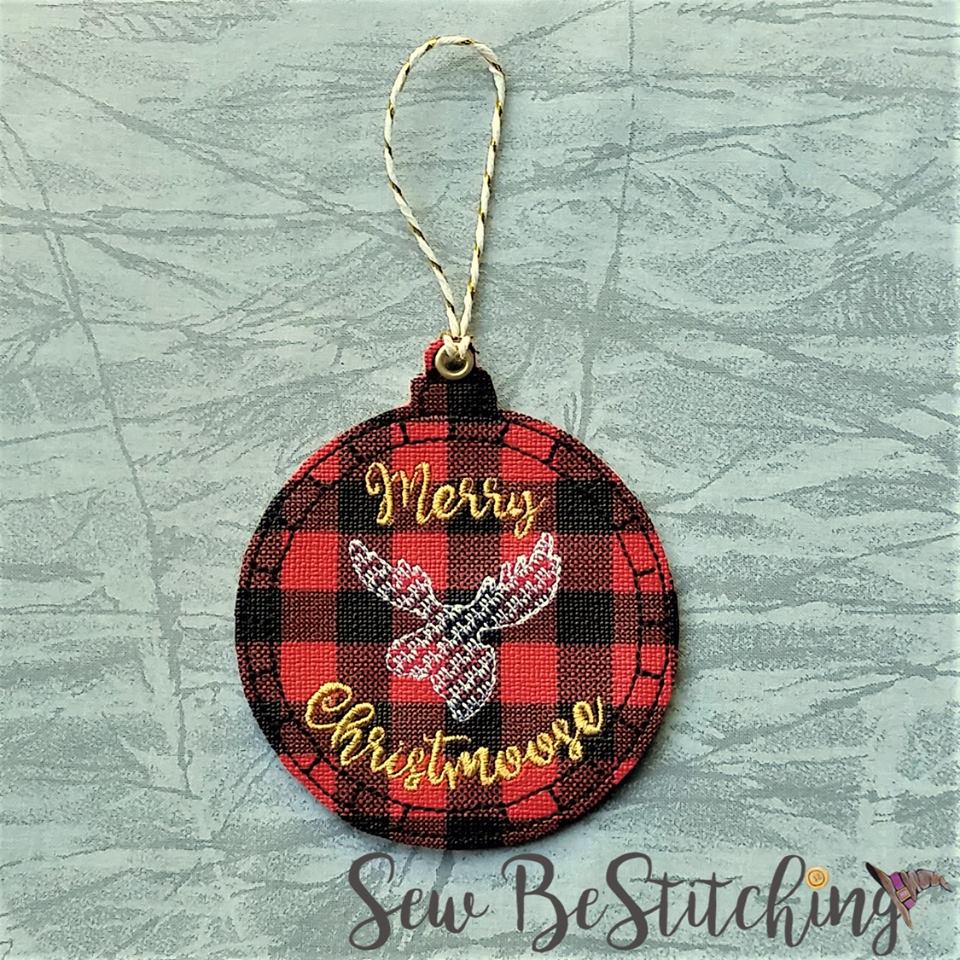 Rustic Moose Holiday Ornaments - Embroidery Design - DIGITAL Embroidery DESIGN