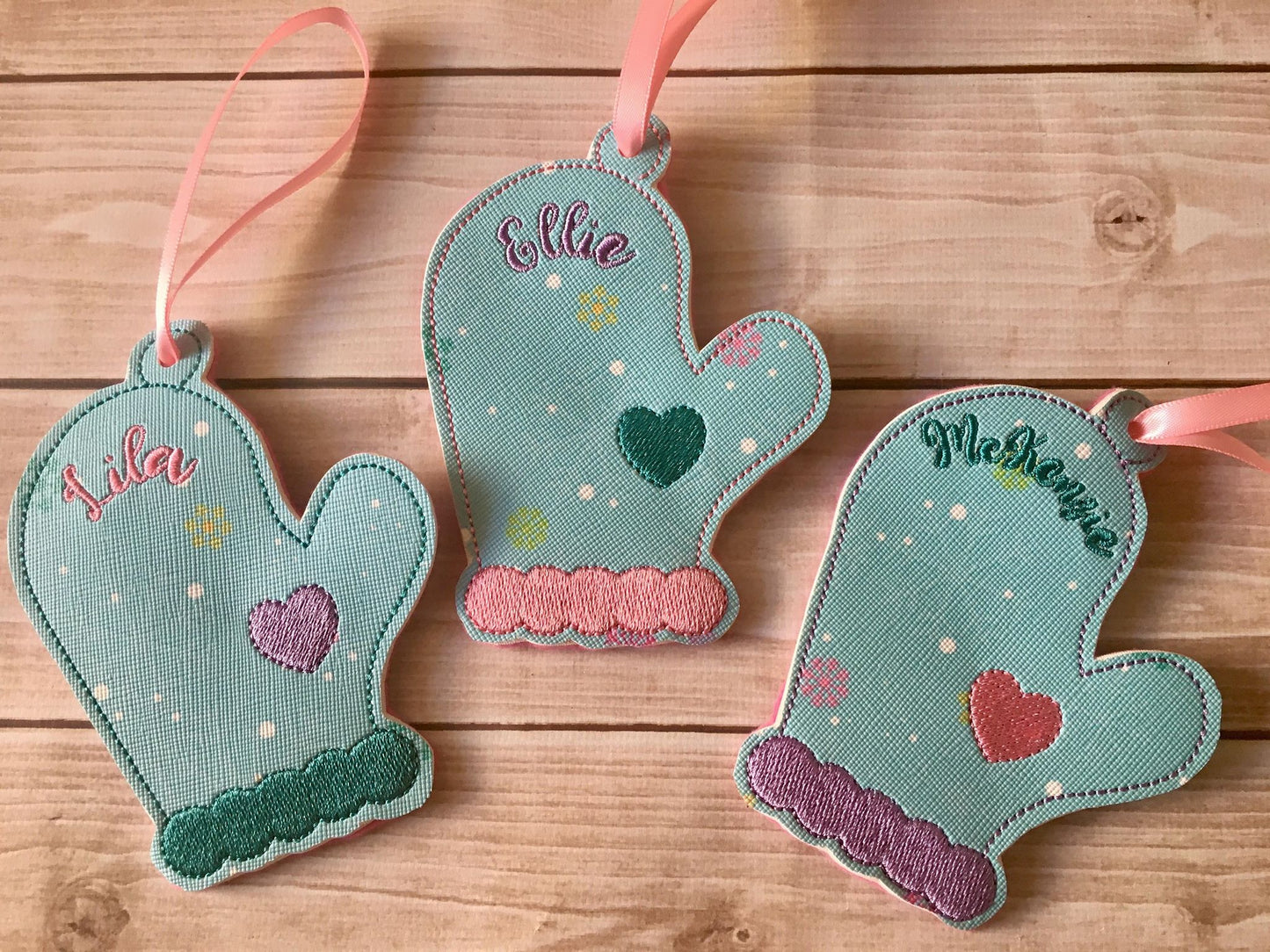 Winter Mitten Ornament 4x4 and 5x7 Grouped