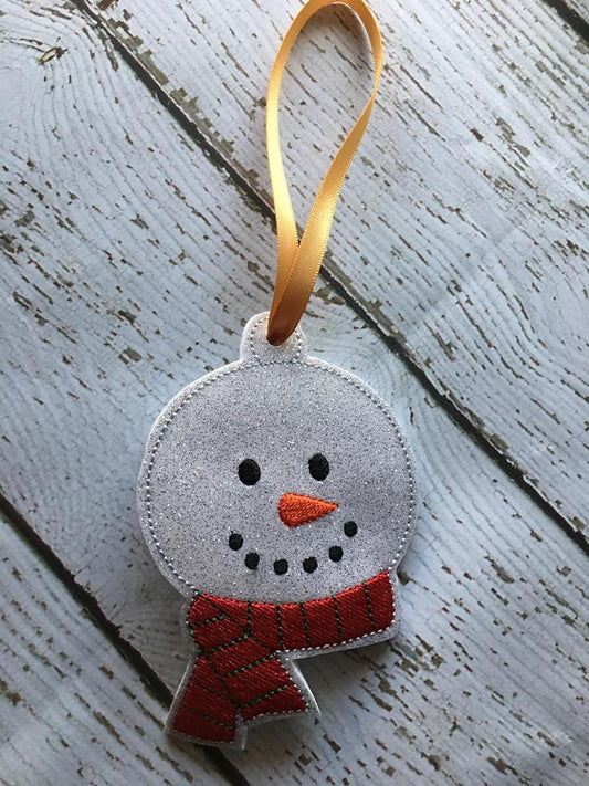 Snowman Scarf Ornament -Digital Embroidery Design