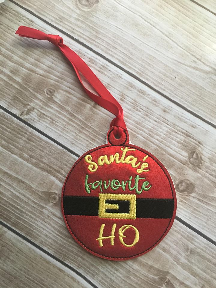 Mature Santa's Favorite Ornament - Embroidery Design - DIGITAL Embroidery DESIGN