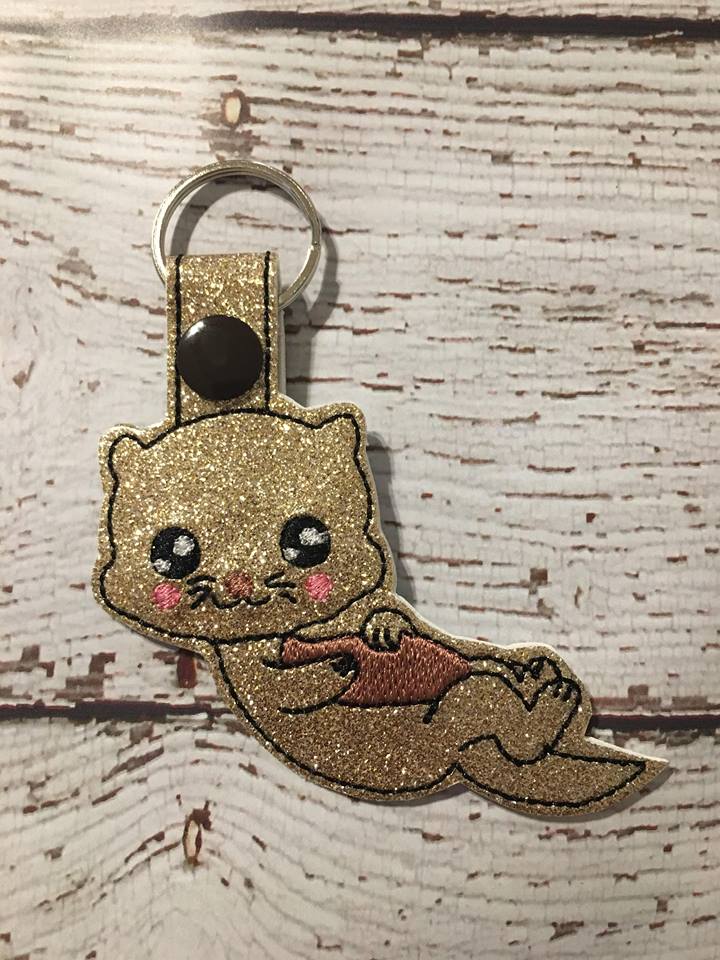 Otter Fobs - Embroidery Design - DIGITAL Embroidery DESIGN