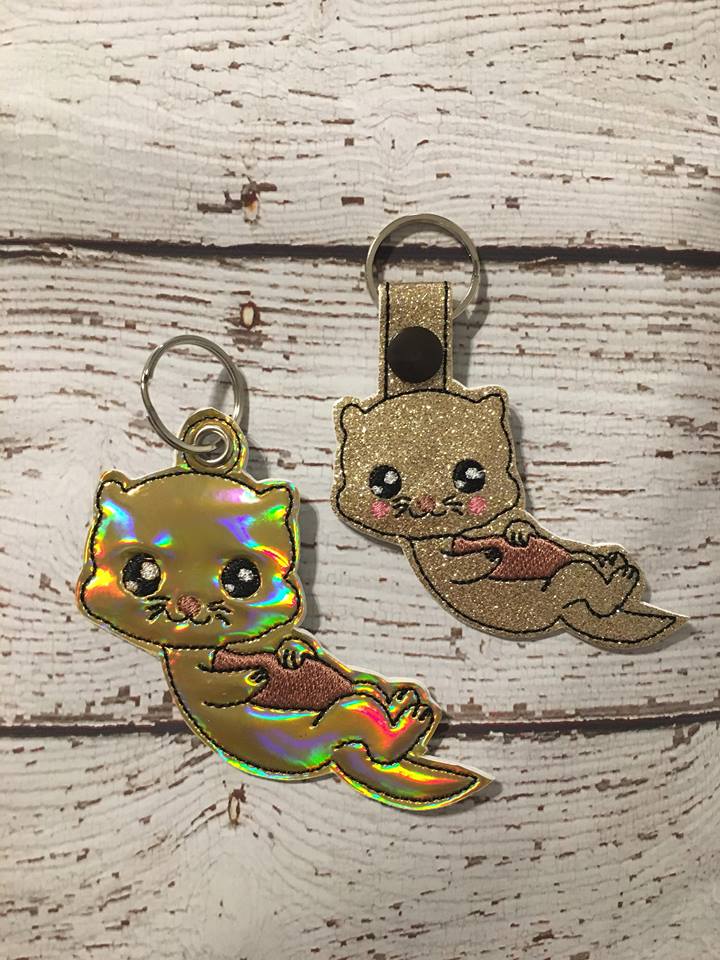 Otter Fobs - Embroidery Design - DIGITAL Embroidery DESIGN