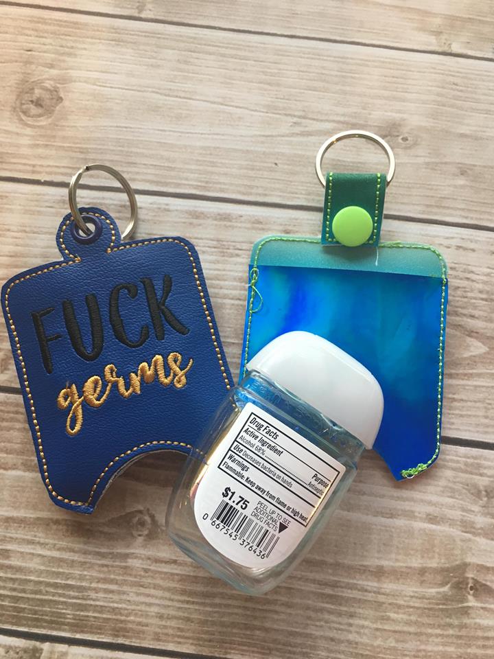 Mature Germs Sanitizer Holder - Embroidery Design - DIGITAL Embroidery DESIGN