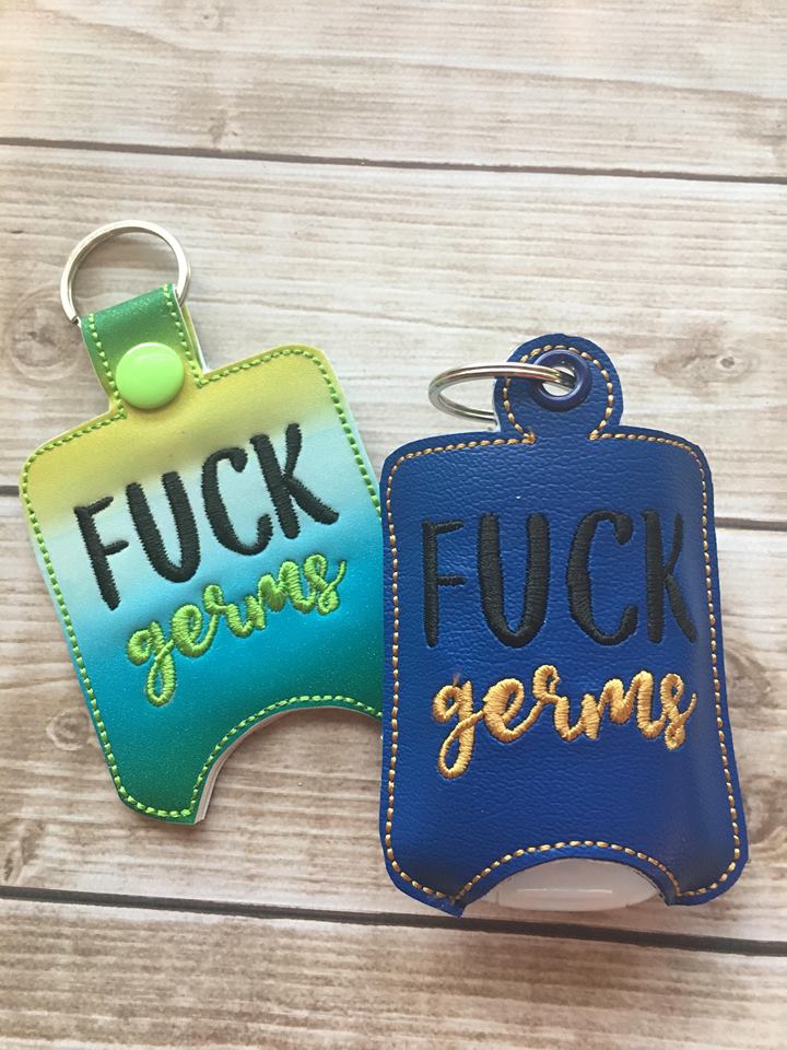 Mature Germs Sanitizer Holder - Embroidery Design - DIGITAL Embroidery DESIGN