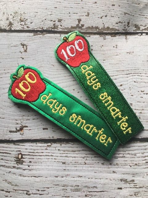 100 Days Smarter Bookmark - Digital Embroidery Design