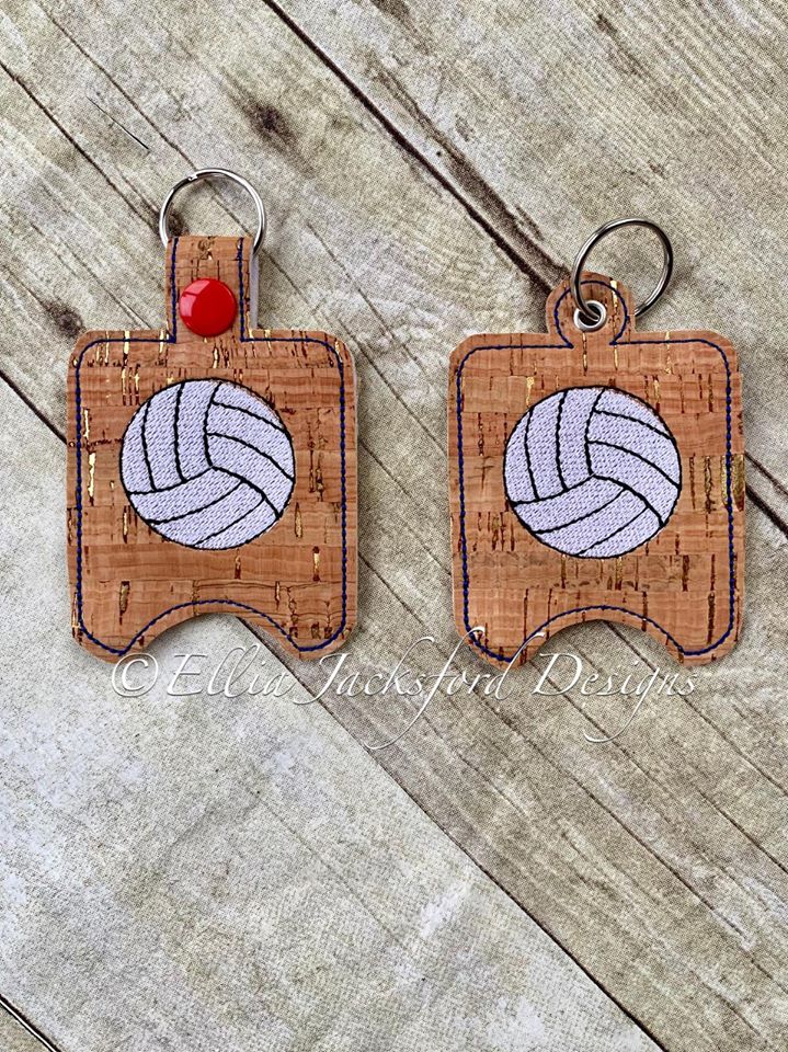 Volleyball Sanitizer Holders - Embroidery Design - DIGITAL Embroidery DESIGN