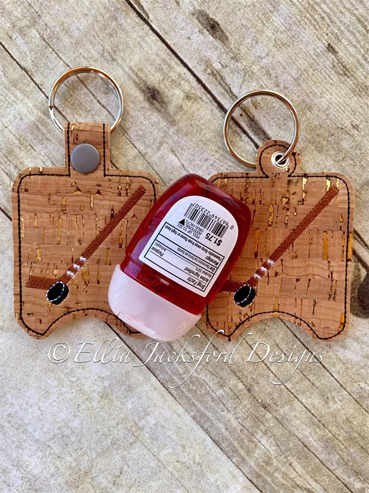Hockey Sanitizer Holder 4x4 and 5x7 included- Embroidery Design - DIGITAL Embroidery DESIGN