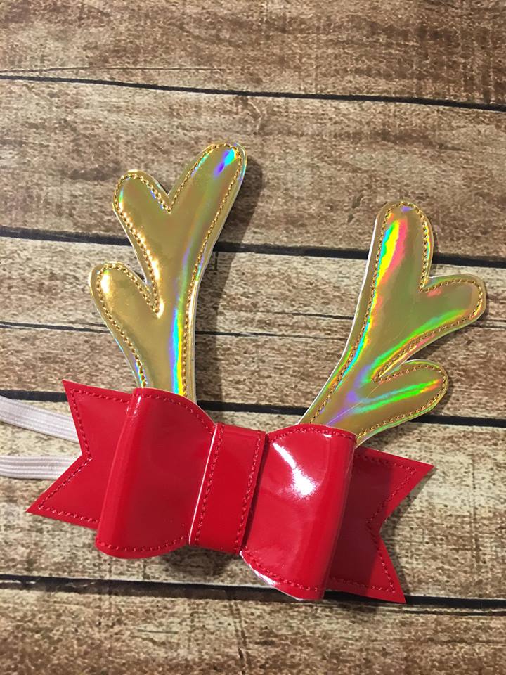 Reindeer Hair Bow - Digital Embroidery Design