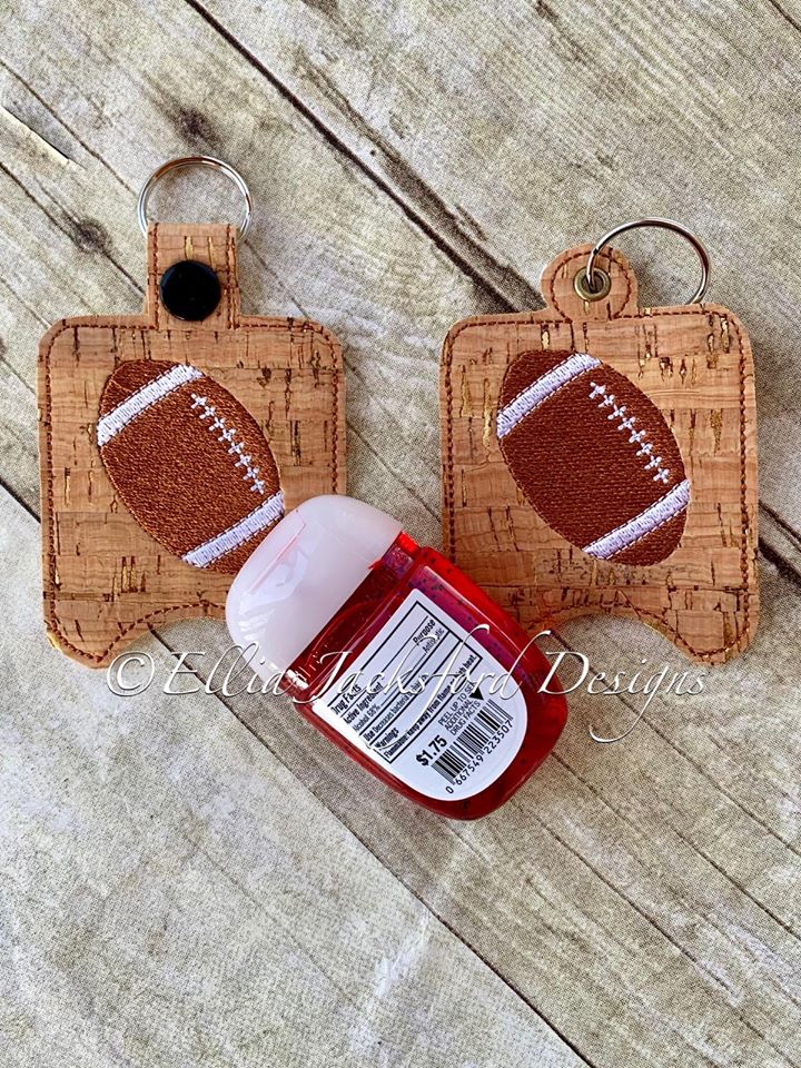 Football Sanitizer Holder - Embroidery Design - DIGITAL Embroidery DESIGN