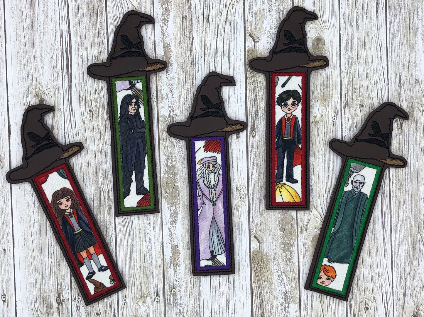 Wizard Hat Applique Bookmark  5x7 - Digital Embroidery Design
